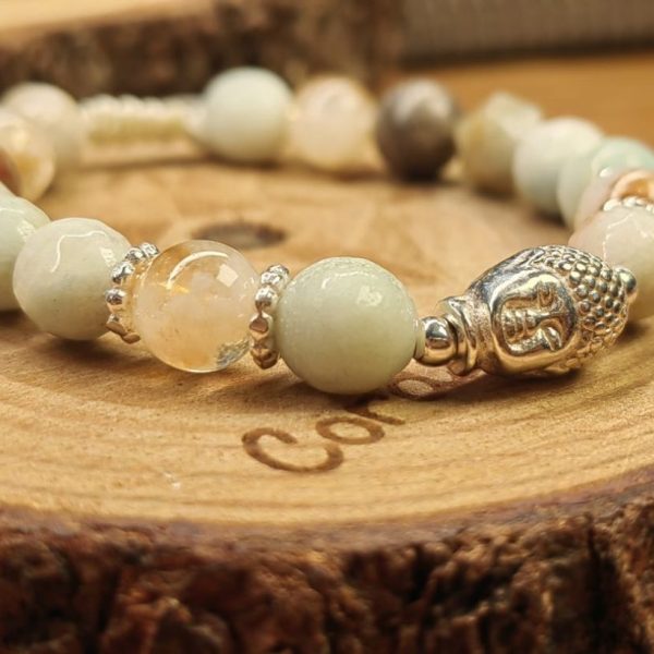 Buda plata amazonita