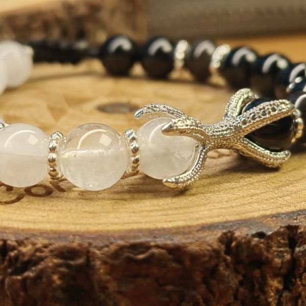 Garras de Dragon plata turmalina y piedra luna 2