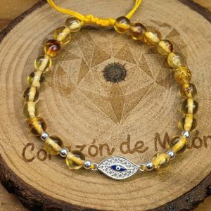 Ojo turco plata mod 2 ambar