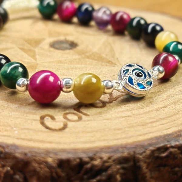 Ojo turco plata ojo de tigre multi 2