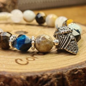 Vikingo plata piedra luna ojo de tigre 2