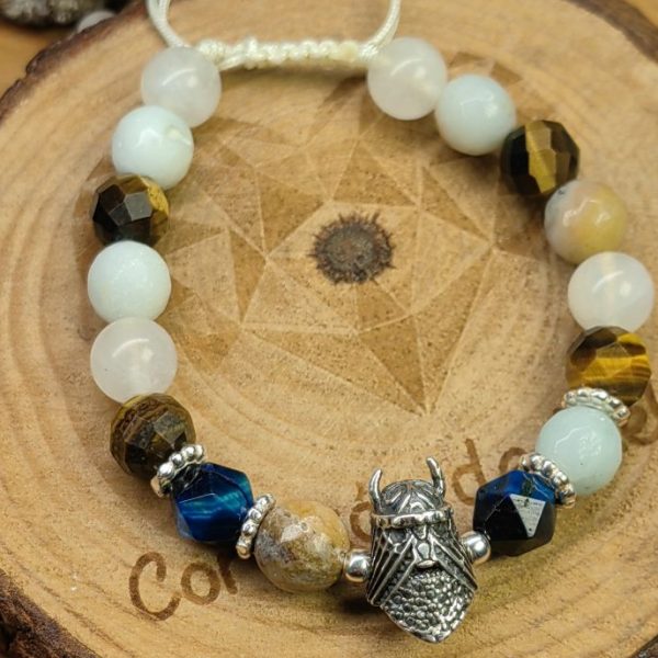 Vikingo plata piedra luna ojo de tigre 2