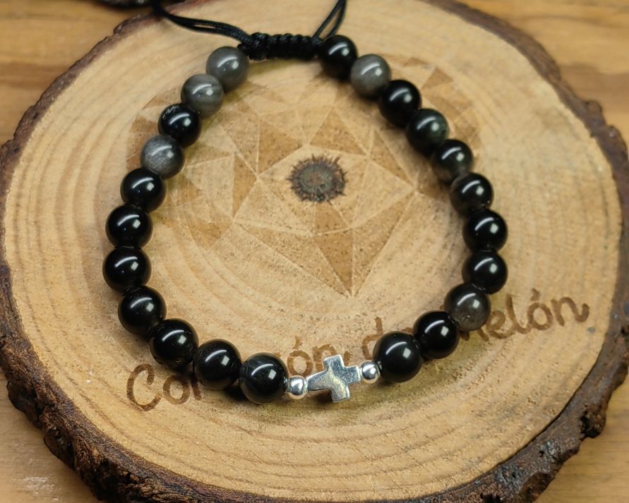 cruz plata obsidiana 2